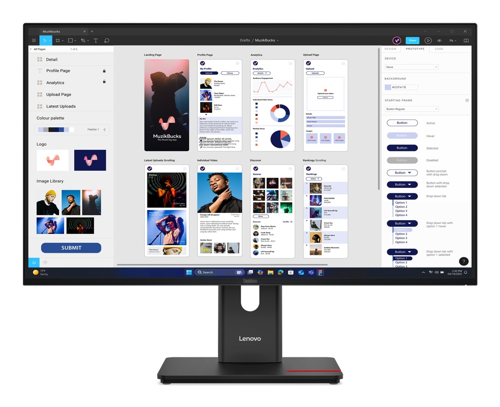 ThinkVision T32UD-40 Monitor
