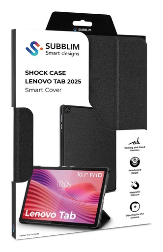[SUBCST-5SC140] Funda Tablet Shock Case Compatible con Lenovo Tab 2025 Negro 10,1" SmartCover