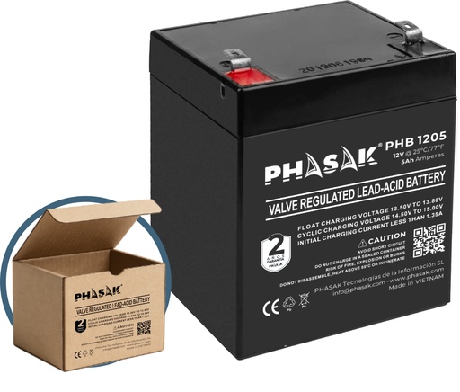 [PHB 1205] Batería 12V 5Ah - PHB 1205