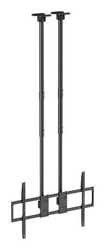[CT120TLE-395] Soporte de Techo PRO Inclinable, Extensible y Nivelable para Monitor/TV 120kg de 60-120, Negro