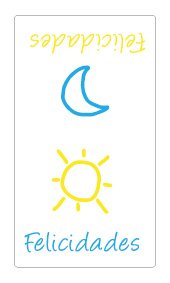 [3280045] ETIQ.REG. R.300 FELICIDADES SOL/LUNA