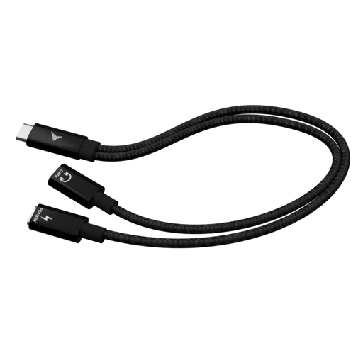 [C31DUALSPLITTERCBLPD] USB-C Cable Splitter Audio/Data + Power Delivery 100W