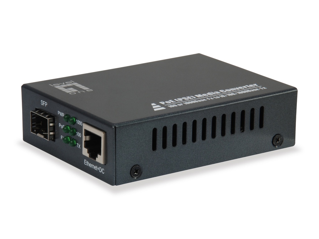 GVT-2012 convertidor de medio 1000 Mbit/s Negro