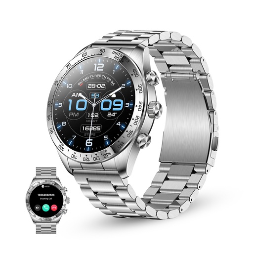 [BXSW32P] Smartwatch Elite, Pantalla AMOLED 1.43", Autonomía 7 días, IP67, Modo deporte y salud, Llamadas, Plateado
