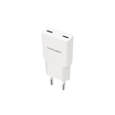 Cargador 2xUSB-C/PD 20W, Blanco