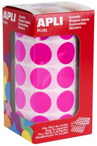 [16721] ROLLO GOMETS REDONDO FUCSIA AUTOADHESIVOS 20MM