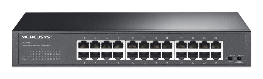 MS124GS switch Gigabit Ethernet (10/100/1000) Negro