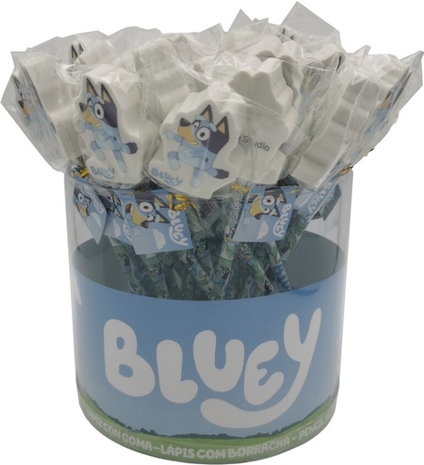 CUBO 36 LAPIZ CON GOMA DECORADA BLUEY