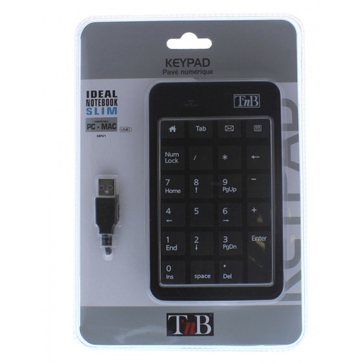 [MPV1] MPV1 teclado numérico Portátil USB Negro