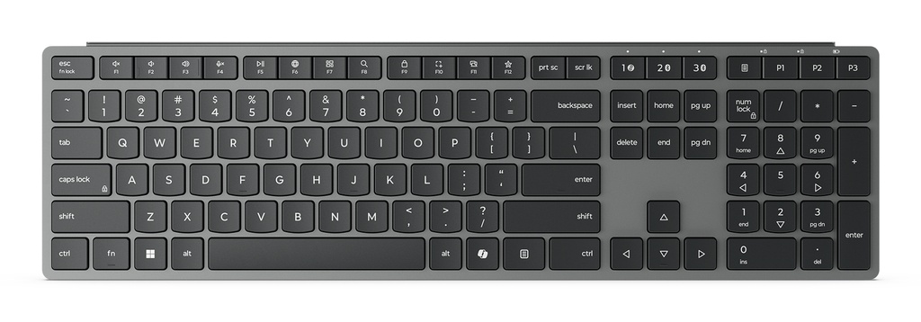 700 teclado Oficina RF Wireless + Bluetooth Español Gris