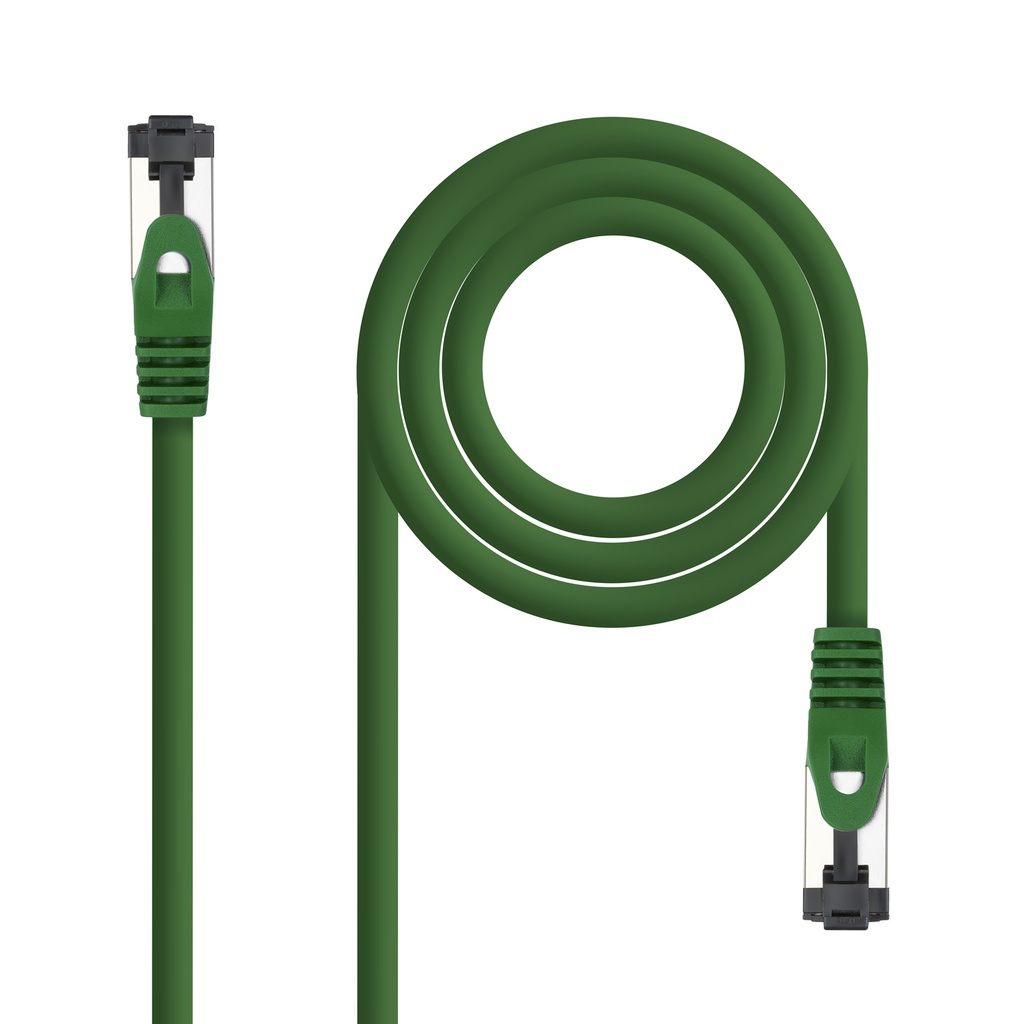 Cable de Red Latiguillo Cat.8.1 2GHz LSZH SSTP AWG26, Verde, 25 cm