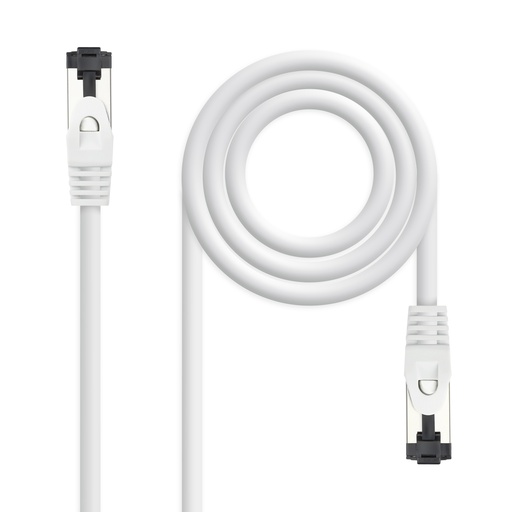[10.20.2000-L30-W] Cable de Red Latiguillo Cat.8.1 2GHz LSZH SSTP AWG26, Blanco, 30 cm