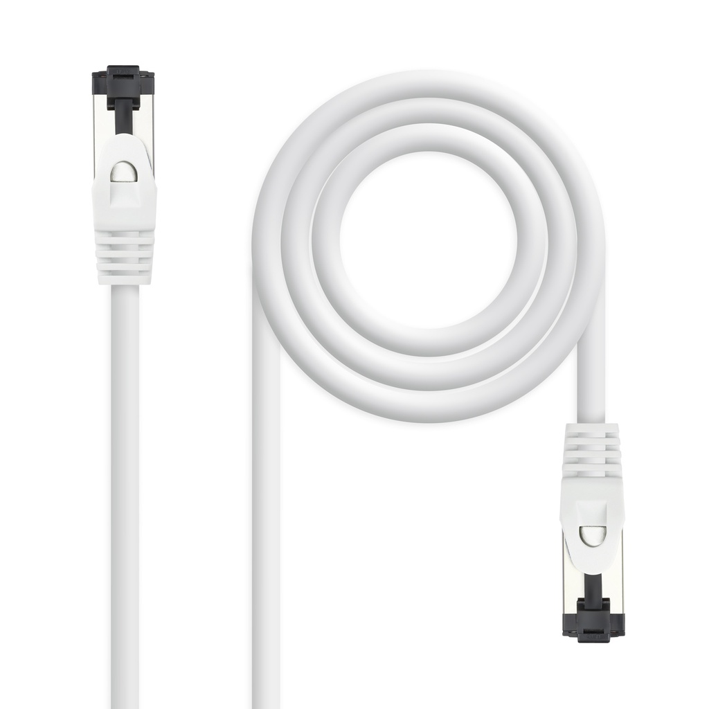 Cable de Red Latiguillo Cat.8.1 2GHz LSZH SSTP AWG26, Blanco, 2 m