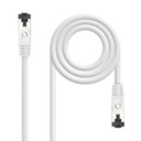 Cable de Red Latiguillo Cat.8.1 2GHz LSZH SSTP AWG26, Blanco, 2 m