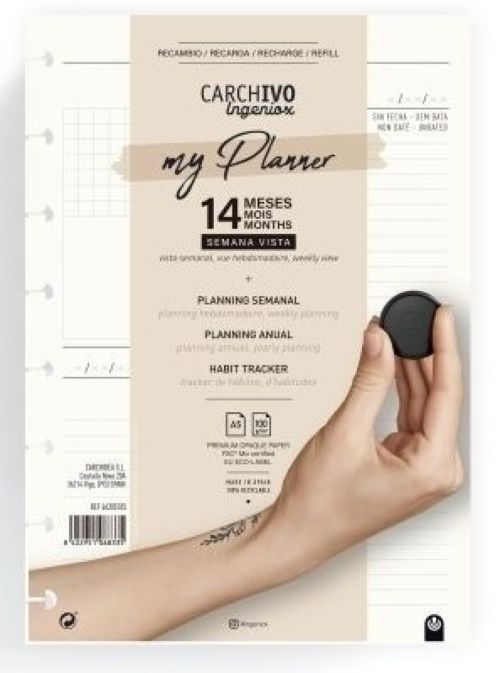 RECAMBIO CARCH.MY PLANNER INGENIOX A5 S/