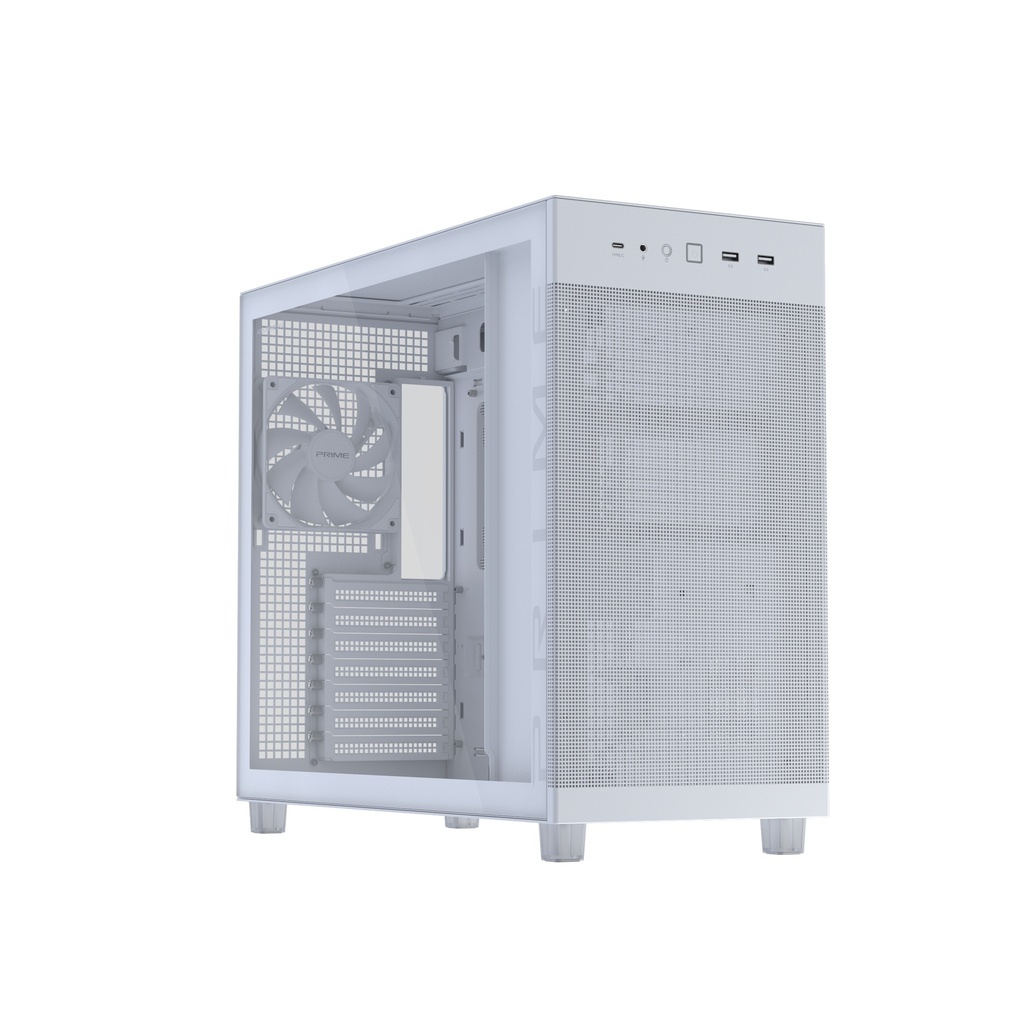 PRIME AP303 TG White Midi Tower Blanco