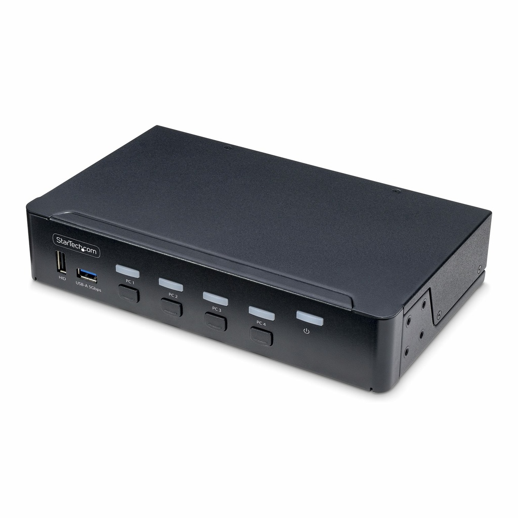 [P4AD122-KVM-SWITCH] Switch KVM de 4 Puertos DisplayPort para Un Monitor - 4K 60Hz - Hub Ladrón de 6 Puertos USB - TAA - DisplayPort 1.2 - Independiente del Sistema - TAA