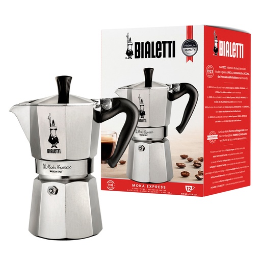 [0001166] Moka Express Cafetera italiana 0,775 L Aluminio, Negro