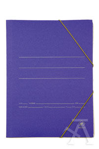 [1085] PAQ/20 CARPETA CARTON Fº GOMAS Y SOLAPAS AZUL