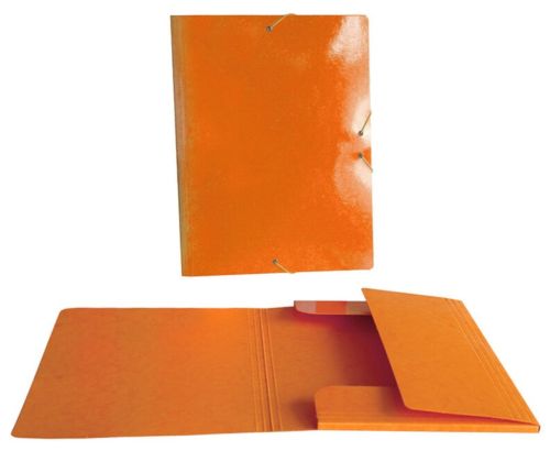 CARPETA SOLAPAS FOLIO PLASTICO BRILLO LASER NARANJA