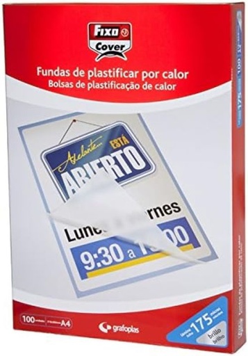 [01021200] C/100 FUNDAS PLASTIFICAR A5 154X216MM 125 MICRAS BRILLO