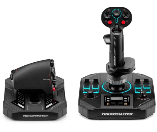 [2960945] Sol-R 4 HOTAS Negro USB Joystick/Palanca de control lateral + cuadrante de aceleración Analógico/Digital PC