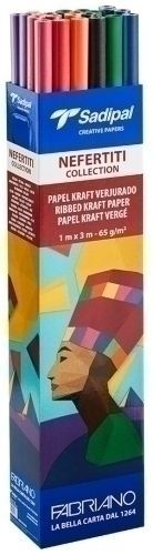 [S0310011] EXP 30 ROLLOS PAPEL KRAFT VERJURADO 1X3M LINEA NEFERTITI