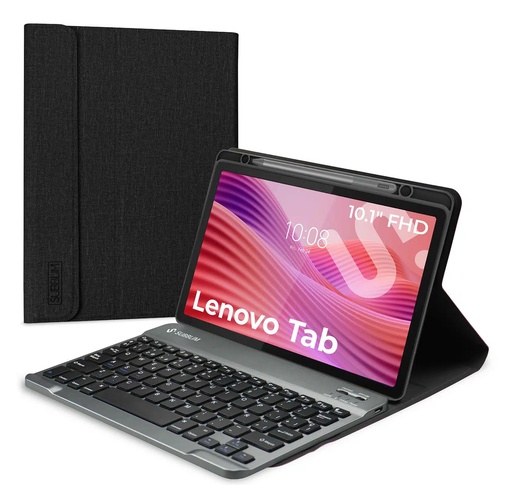 [SUBKT3-BTL320] Funda Tablet Keytab Pro BT Compatible con Lenovo Tab 2025 Negro Teclado BT Bater
