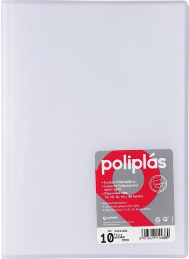 [1471200] CARPETA Fº 30 FUNDAS SOLDADAS TRANSLUCIDAS NATURAL