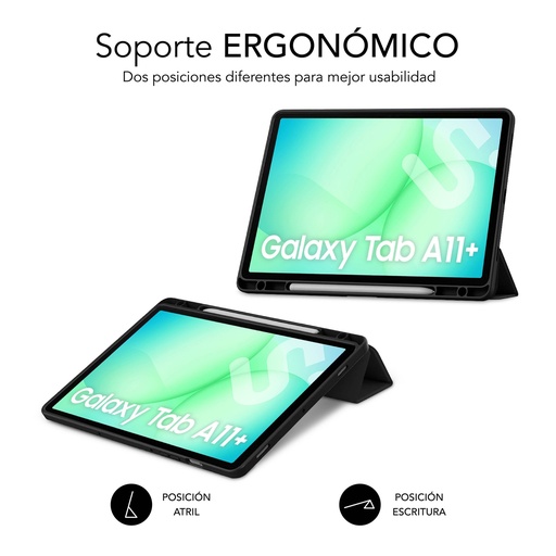 [SUBCST-5SC041] Funda Tablet Shock Case Samsung Tab A11+ Negro 11" SmartCover magnético SlotPen