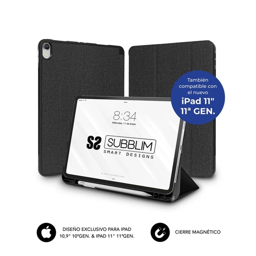 [SUBCST-5SC316] SUBCST-5SC316 funda para tablet 27,9 cm (11") Folio Negro