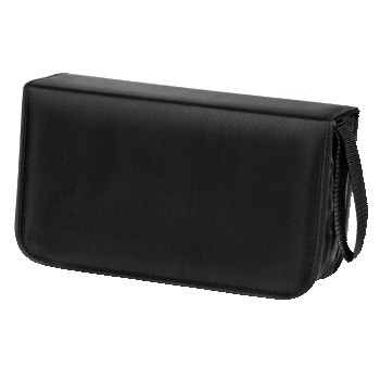 [00033833] CD Wallet Nylon 120, black 120 discos Negro
