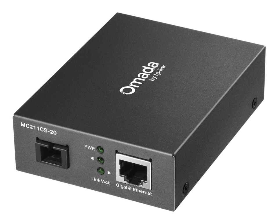 Omada MC211CS-20 convertidor de medio 1000 Mbit/s 1310 nm Monomodo Negro