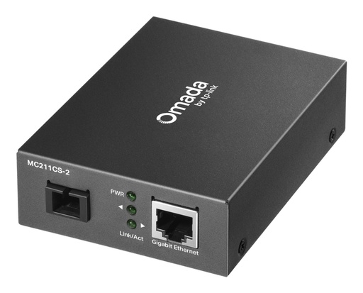 [MC211CS-2] Omada MC211CS-2 convertidor de medio 1000 Mbit/s 1310 nm Monomodo Negro