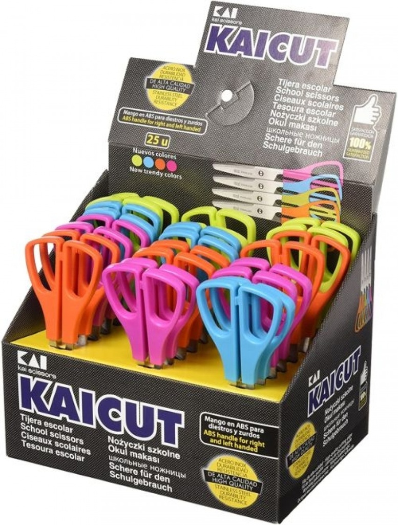 Exp/25 tijeras escolares kaicut 13 cm