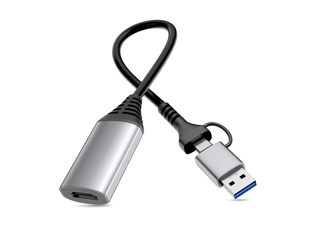 133498 Adaptador gráfico USB 1920 x 1080 Pixeles Gris