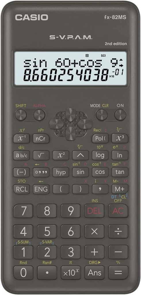 Calculadora cientifica fx82ms2 casio 240 funciones 2 lineas