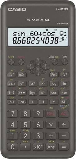 Calculadora cientifica fx82ms2 casio 240 funciones 2 lineas
