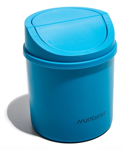 [DESKBINBL] DESKBINBL papelera Alrededor Plástico Azul