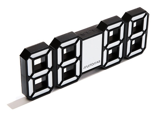 [NEONCLOCKWH] NEONCLOCKWH despertador Negro, Blanco