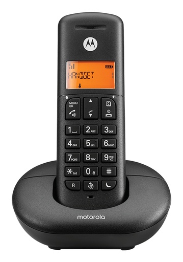 [107E201] E201 Teléfono DECT Identificador de llamadas Negro