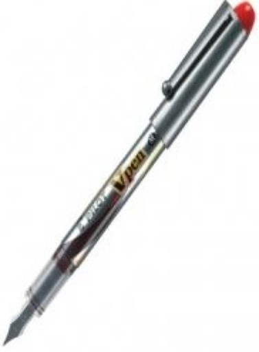 C/12  PLUMA DESECHABLE V-PEN SILVER NEGRO PILOT