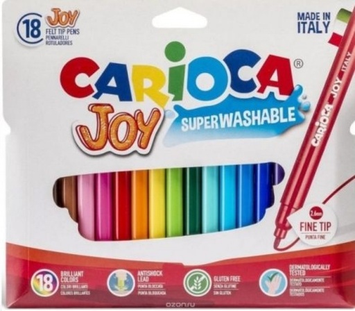 [8003511405557] ESTUCHE 18 ROTULADORES CARIOCA JOY PUNTA FINA