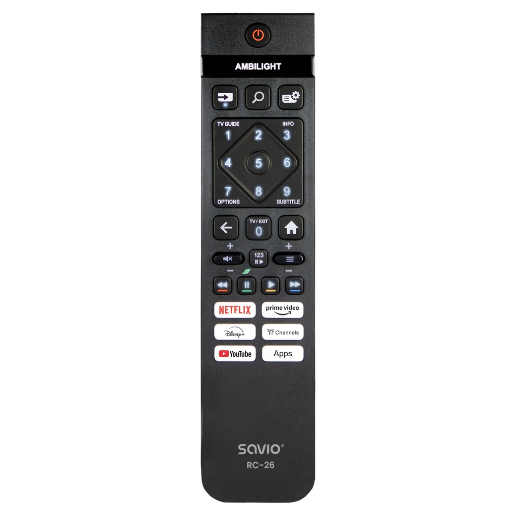 RC-26 mando a distancia IR inalámbrico TV Botones