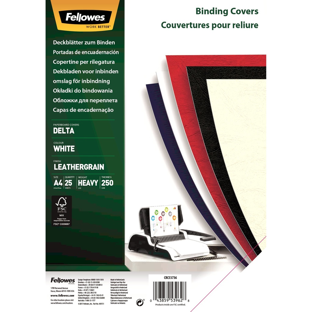 [5373602] 5373602 cubierta A4 Papel Blanco 25 pieza(s)