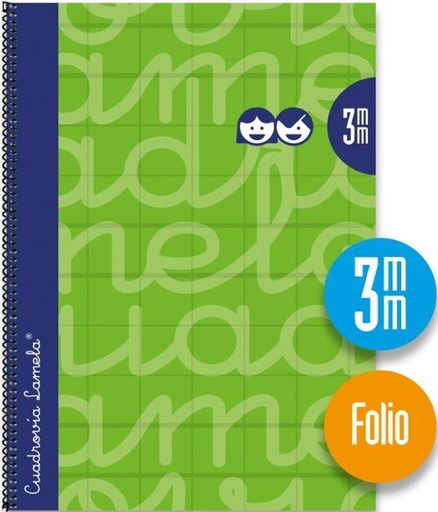 CUADERNO ESPIRAL Fº 80H 90G 3MM VERDE CUADROVIA EXTRADURA
