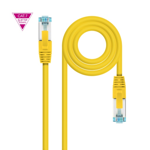 [10.20.1702-Y] Cable de Red Cat.7 600MHZ LSZH SFTP PIMF AWG26, Amarillo, 2 m