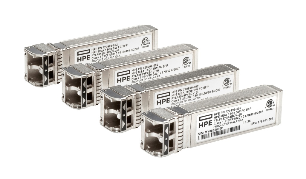 MSA 32Gb SFP+ Short Wave Fibre Channel 4-pack Transceiver Bundle