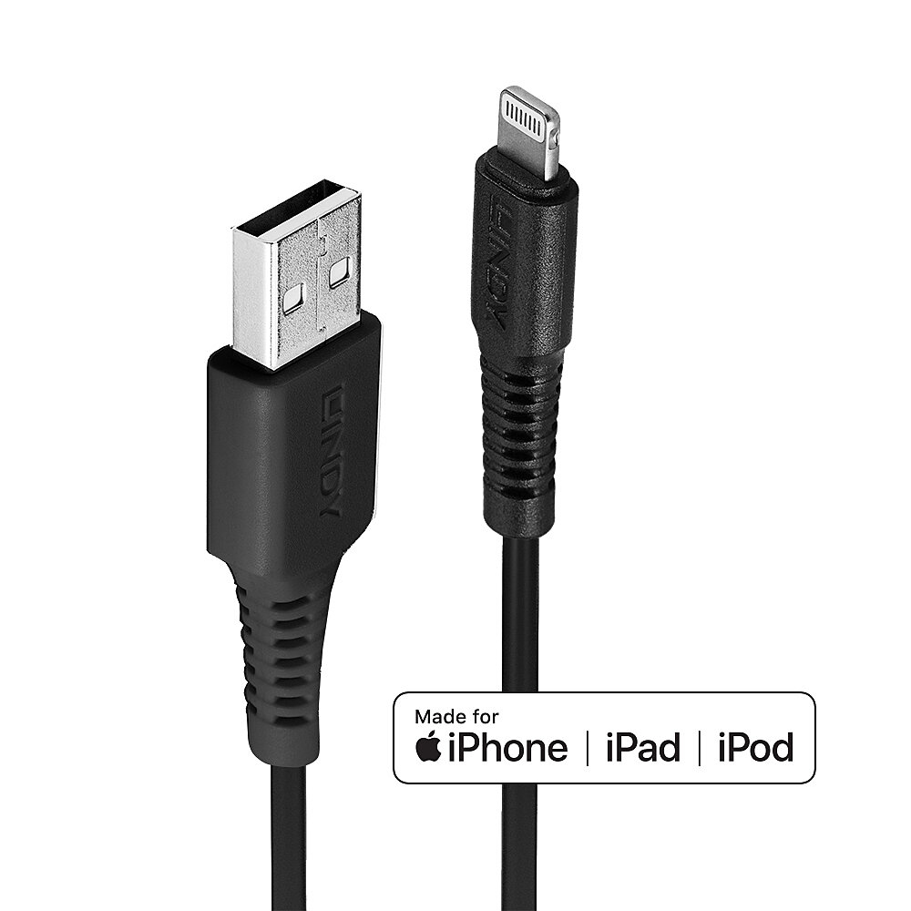 [31322] 31322 cable de conector Lightning 3 m Negro
