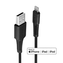 31322 cable de conector Lightning 3 m Negro